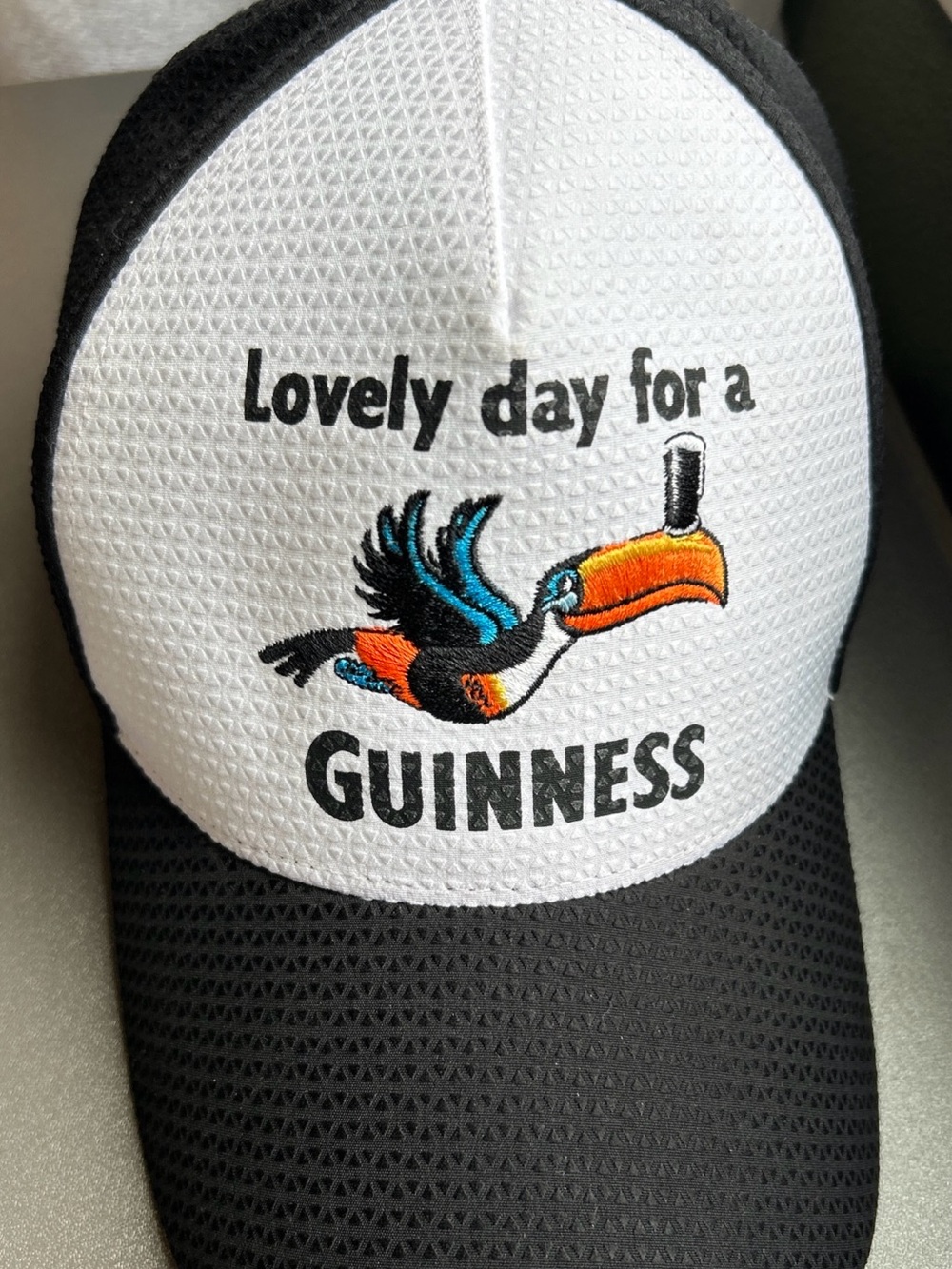 Lovely day for a GUINNESS EMBROIDERED Toucan BLACK WHITE Baseball Cap Mens Hat